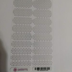Jamberry nail wraps, clear with silver polka dots